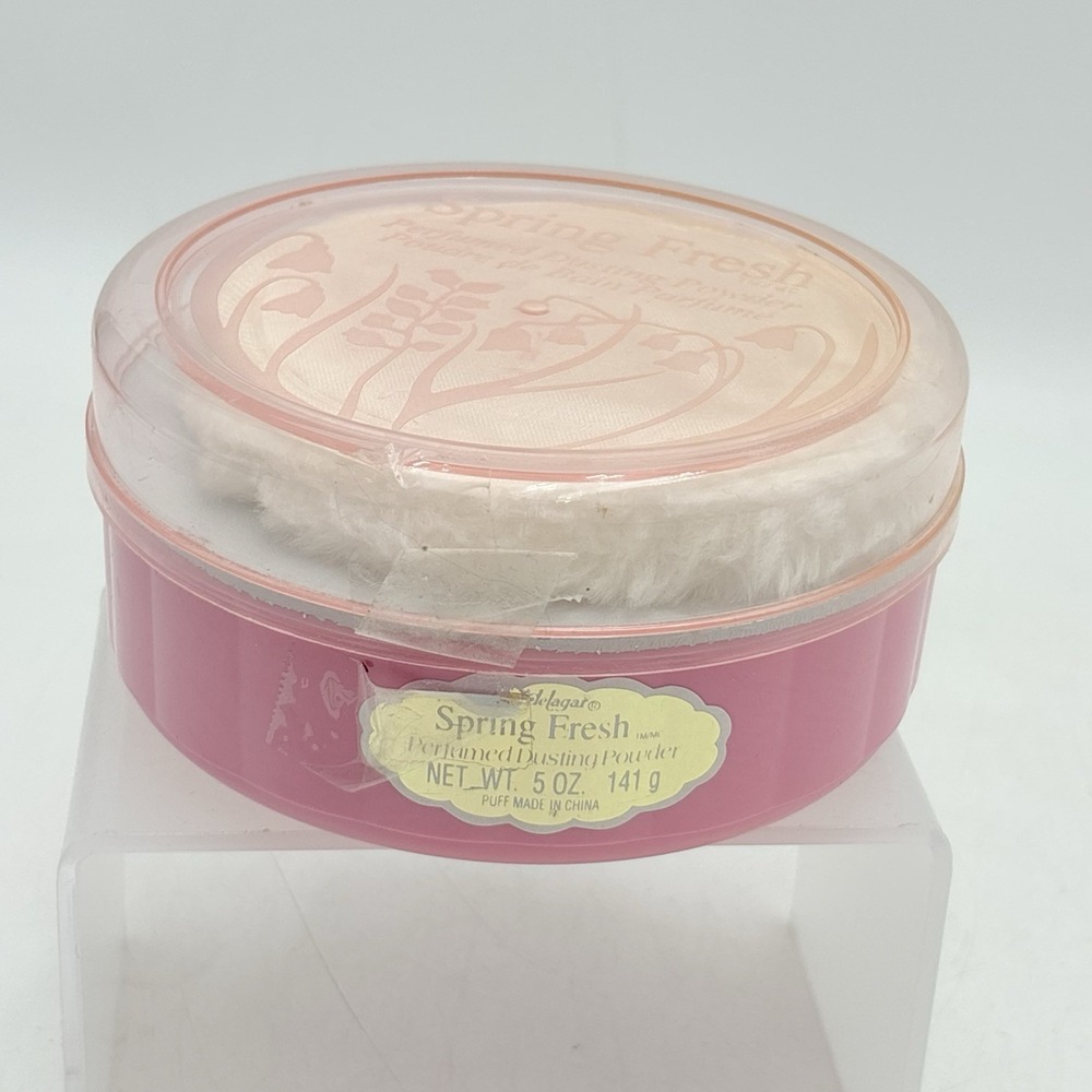 Belcam Delagar Spring Fresh Dusting Powder 5 Oz Floral Body Talc Scented Pink